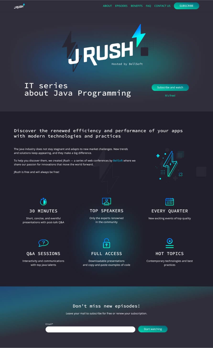 BellSoft conference website built on HubSpot CMS