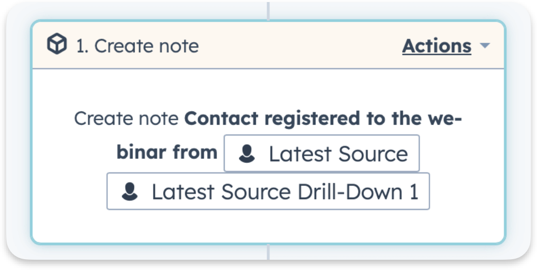 add note workflow action