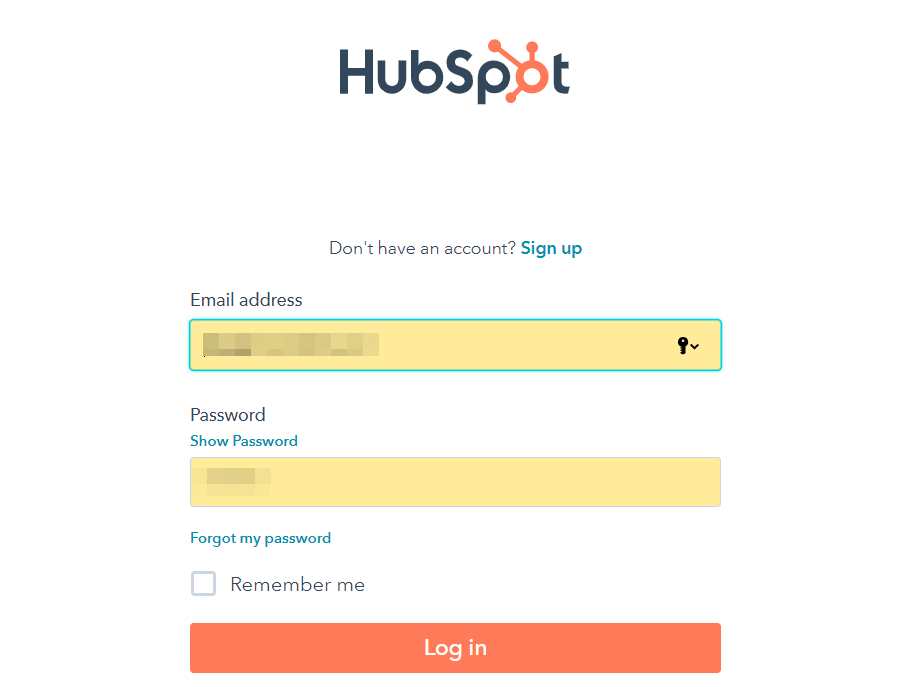 HubSpot - Login
