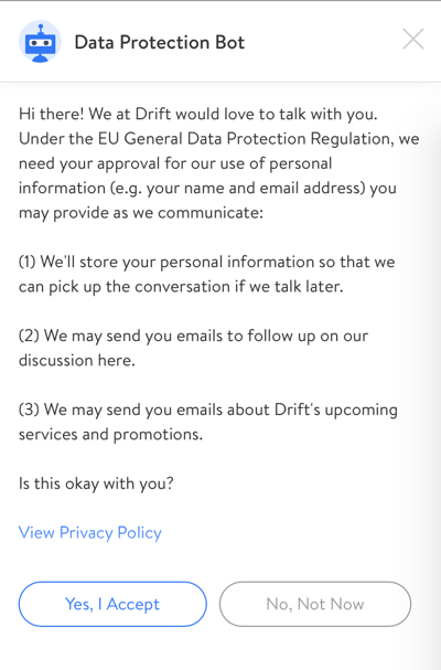 gdpr messenger consent