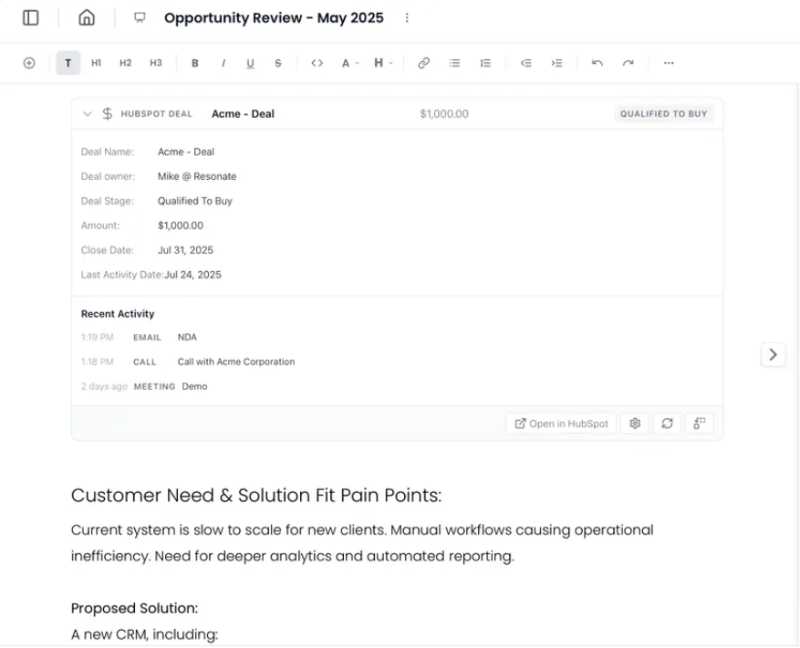 DocsHub Documents for Hubspot